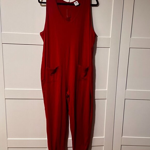 Smash + Tess Saturday Sleeveless Romper Jumpsuit in Bella Brick Red- Size 2XL - Picture 2 of 4
